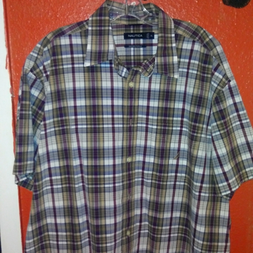 3 MENS CASUAL NAUTICA BUTTON DOWN SHIRTS